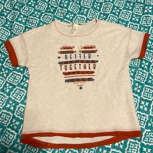 New Without Tags Matilda Jane Size 4 Waffle Knit & Embroidered Top